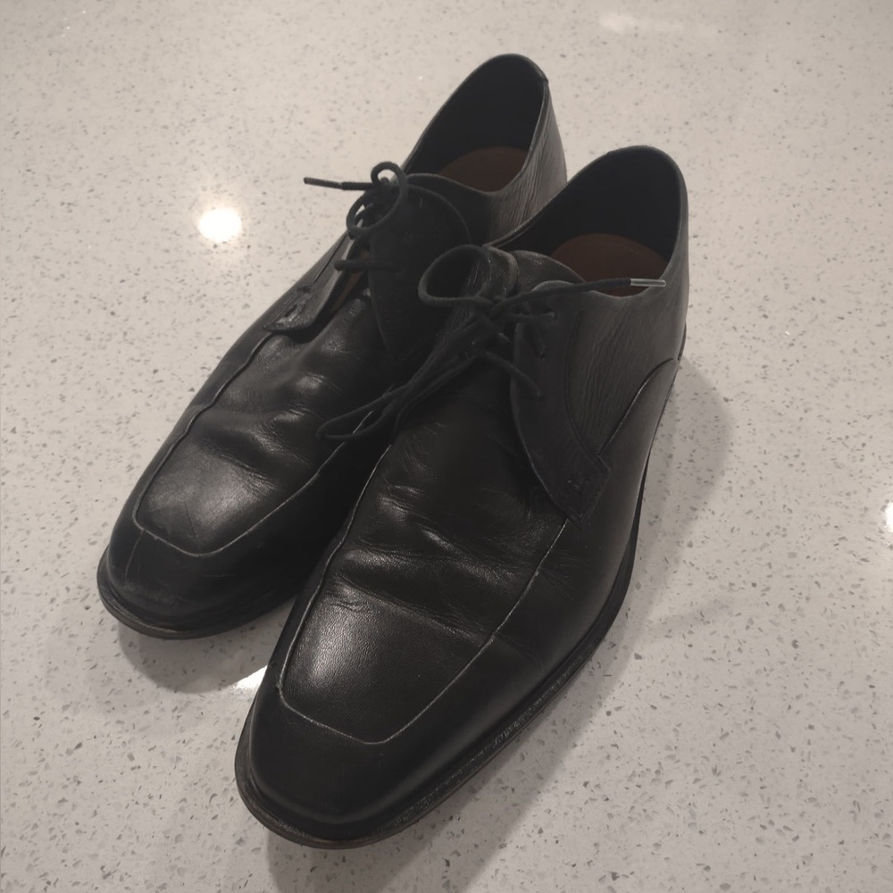 COLE HAAN Nike  Air Black Leather Dress Shoes 11M